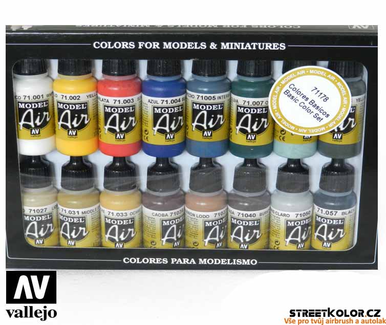 Vallejo Acrylic Model Color Colours 16x17ml Paint Sets