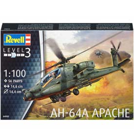 Revell AH-64A Apache Model Set vrtulník 1:100, 56 dílů