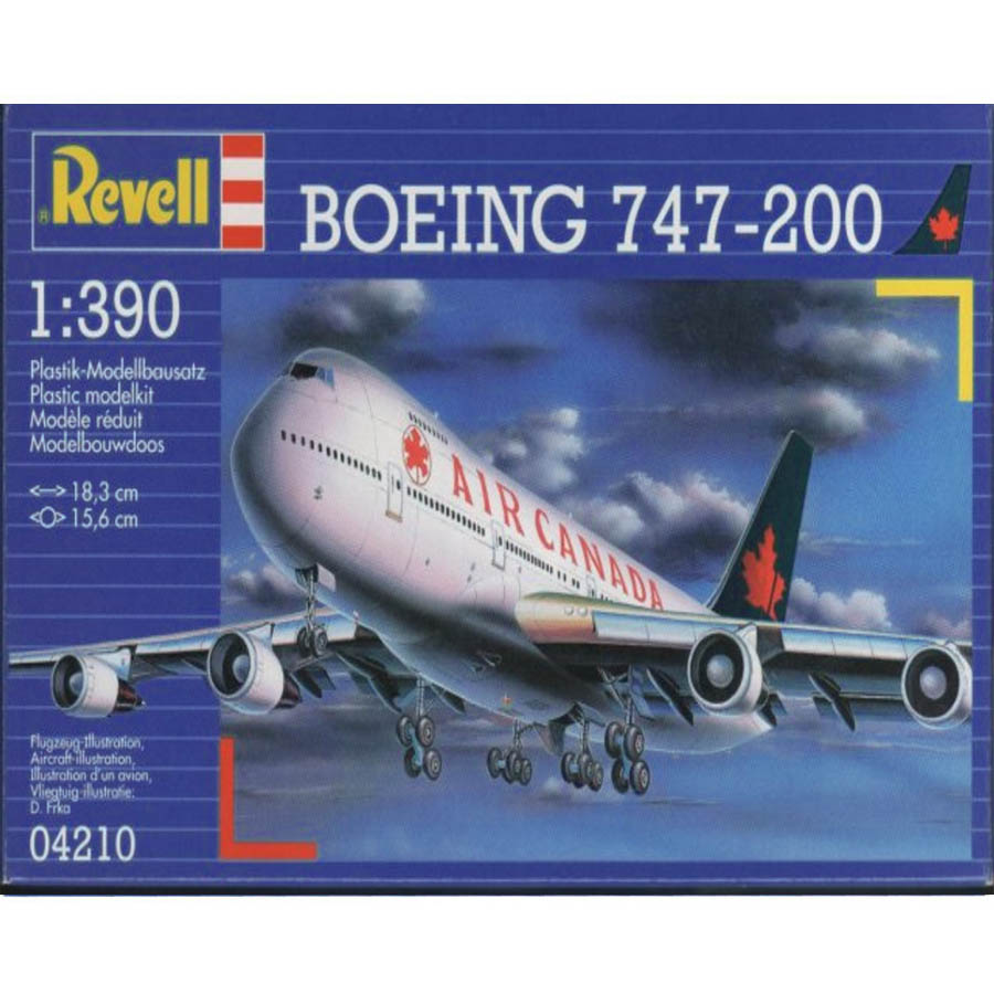 Revell Boeing 747-200 Air Canada Model Set letadlo 1:390, 60 dílů