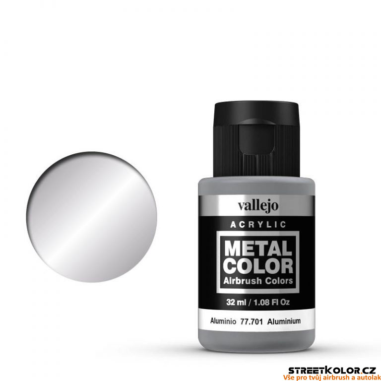 Vallejo 77.701 hliníková metalická airbrush barva 32 ml